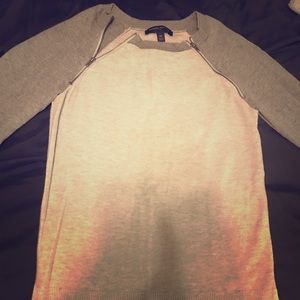 Grey zip banana republic sweater